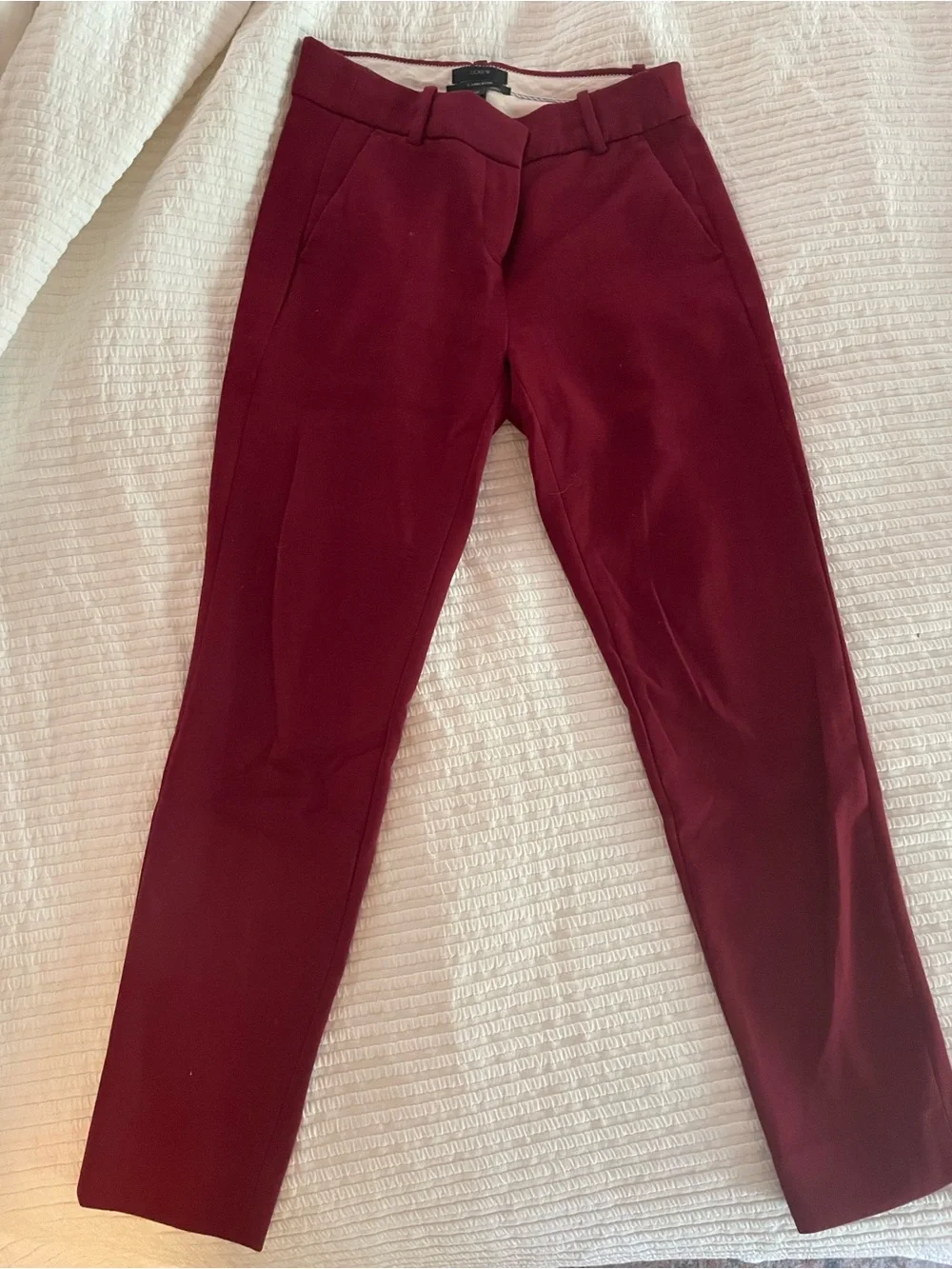 J. Crew Cameron Dress Pants in Burgundy - Work Attire